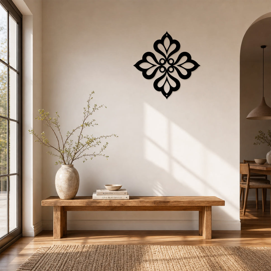 HilalHaven Fourfold Bloom Diamond Geometric Wall Art - image 4