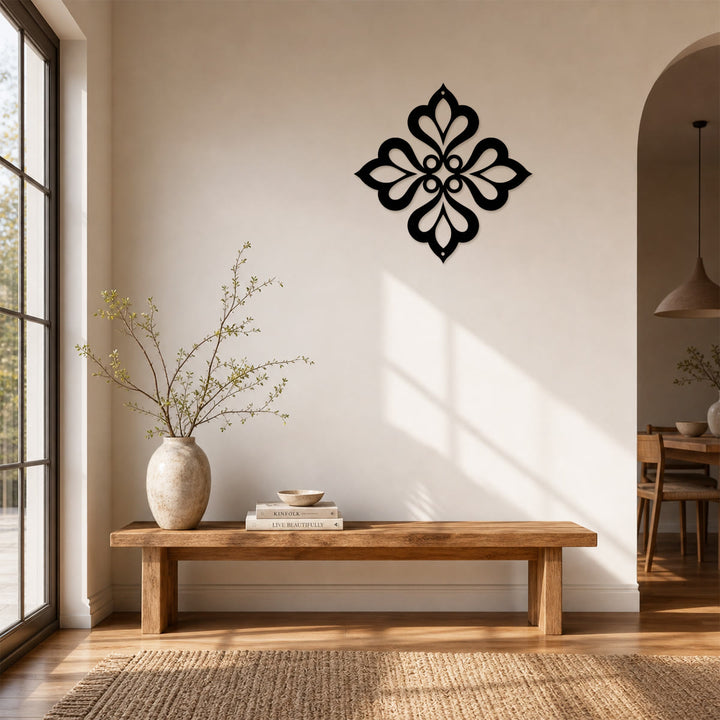 HilalHaven Fourfold Bloom Diamond Geometric Wall Art - image 4