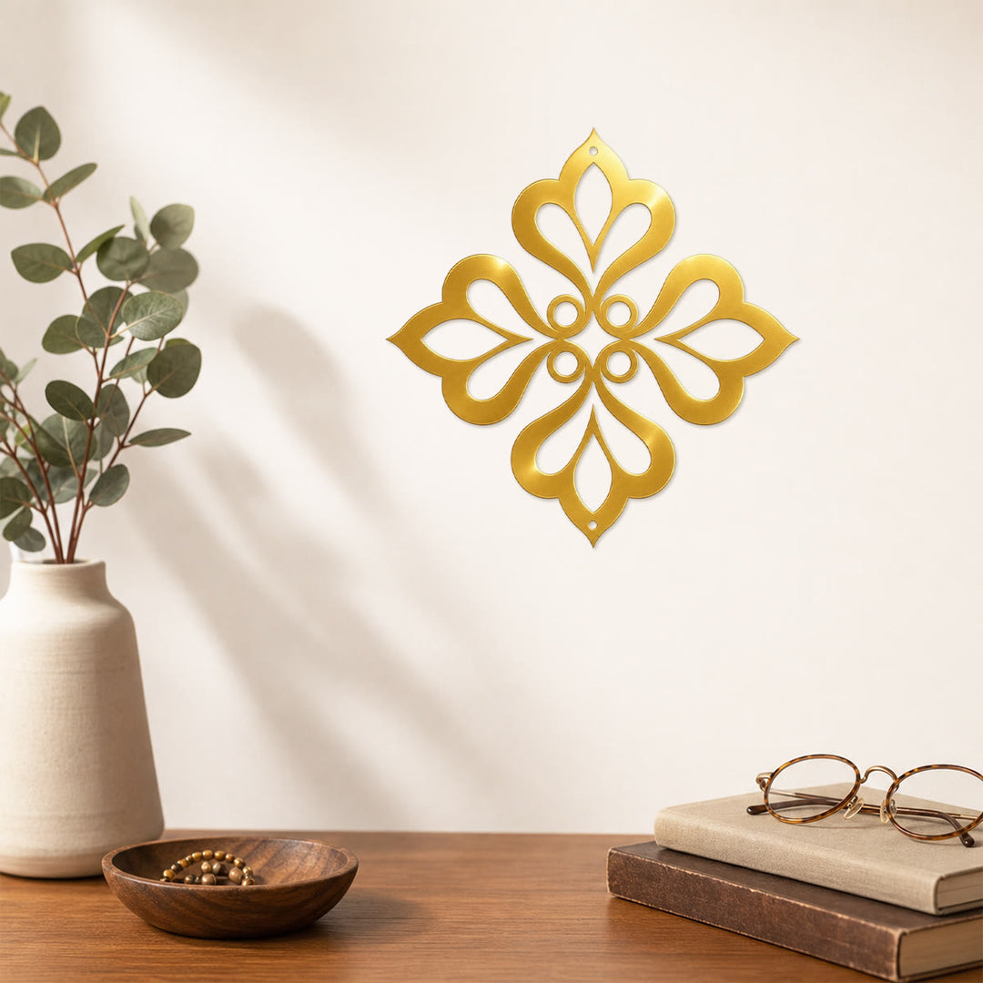 HilalHaven Fourfold Bloom Diamond Geometric Wall Art - image 9