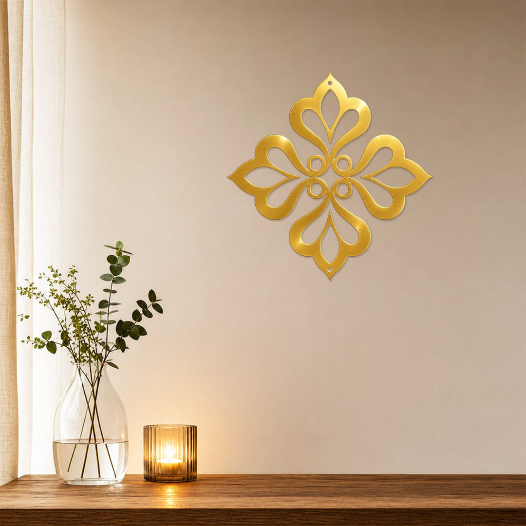 HilalHaven Fourfold Bloom Diamond Geometric Wall Art - image 8