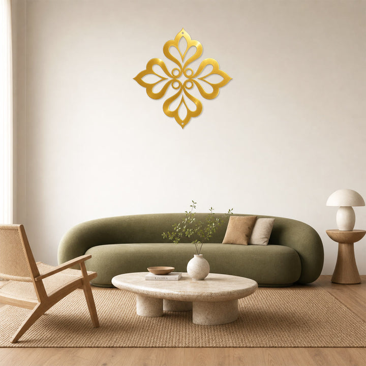 HilalHaven Fourfold Bloom Diamond Geometric Wall Art - image 10