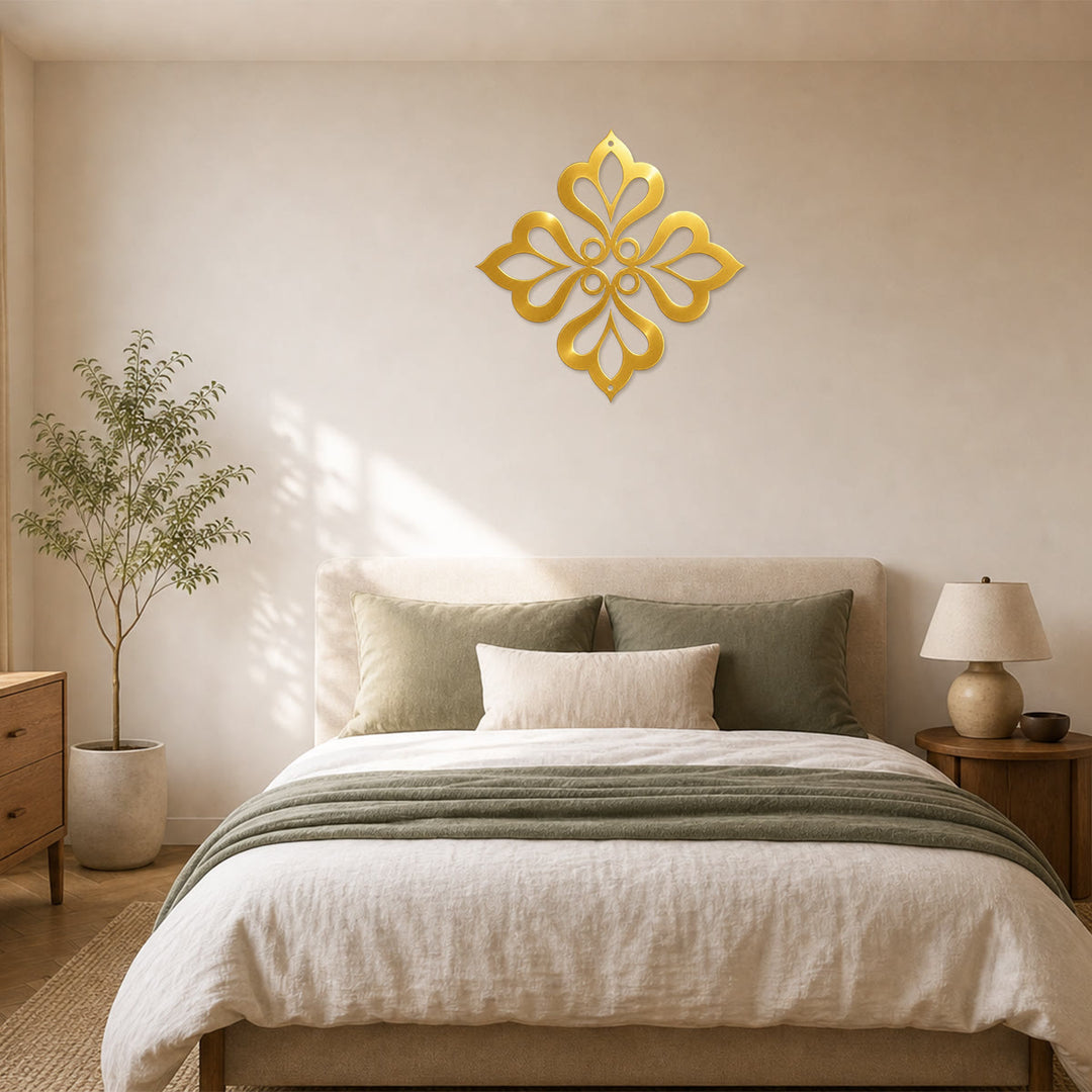 HilalHaven Fourfold Bloom Diamond Geometric Wall Art - image 12