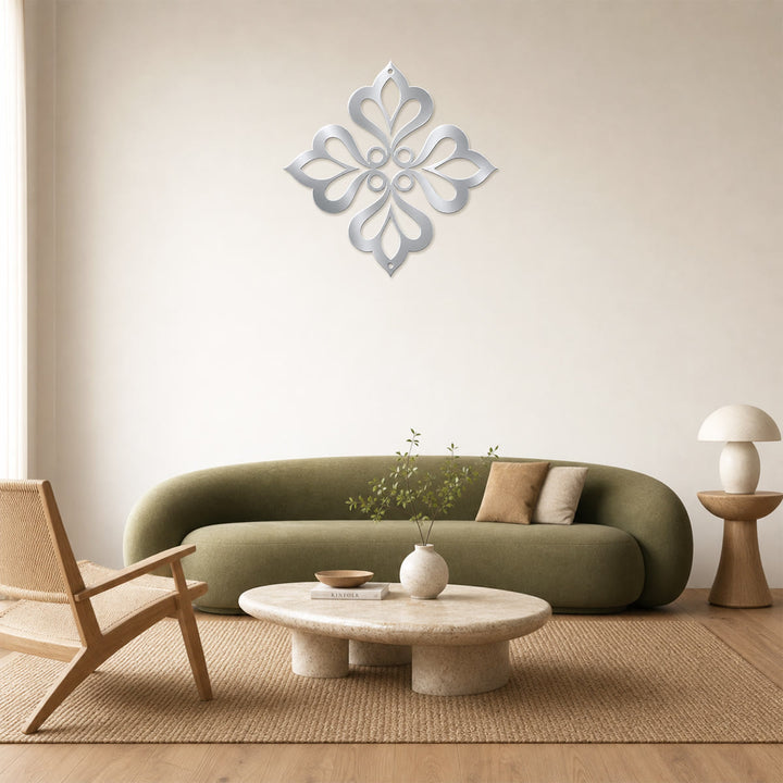 HilalHaven Fourfold Bloom Diamond Geometric Wall Art - image 18