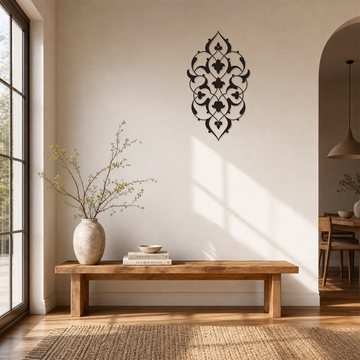 HilalHaven Vine Veil Elongated Floral Wall Art - image 3