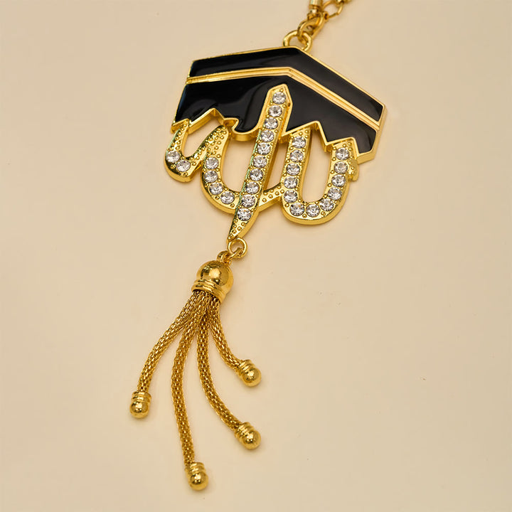 HilalHaven Kaaba Silhouette Allah Enamel Tassel Car Pendant - image 5