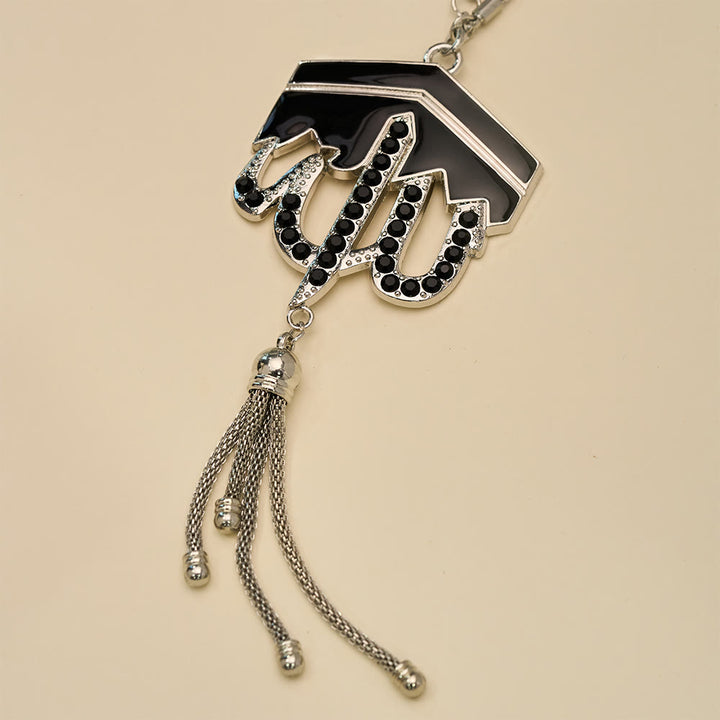 HilalHaven Kaaba Silhouette Allah Enamel Tassel Car Pendant - image 17