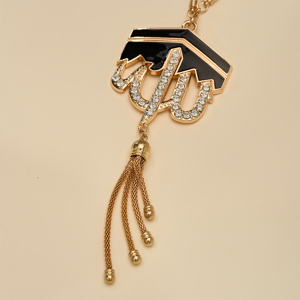 HilalHaven Kaaba Silhouette Allah Enamel Tassel Car Pendant - image 13