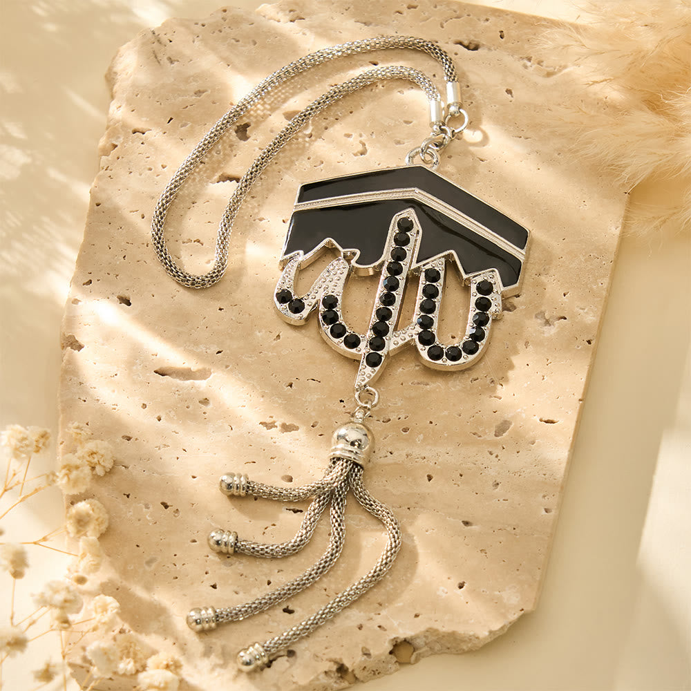 HilalHaven Kaaba Silhouette Allah Enamel Tassel Car Pendant - image 15