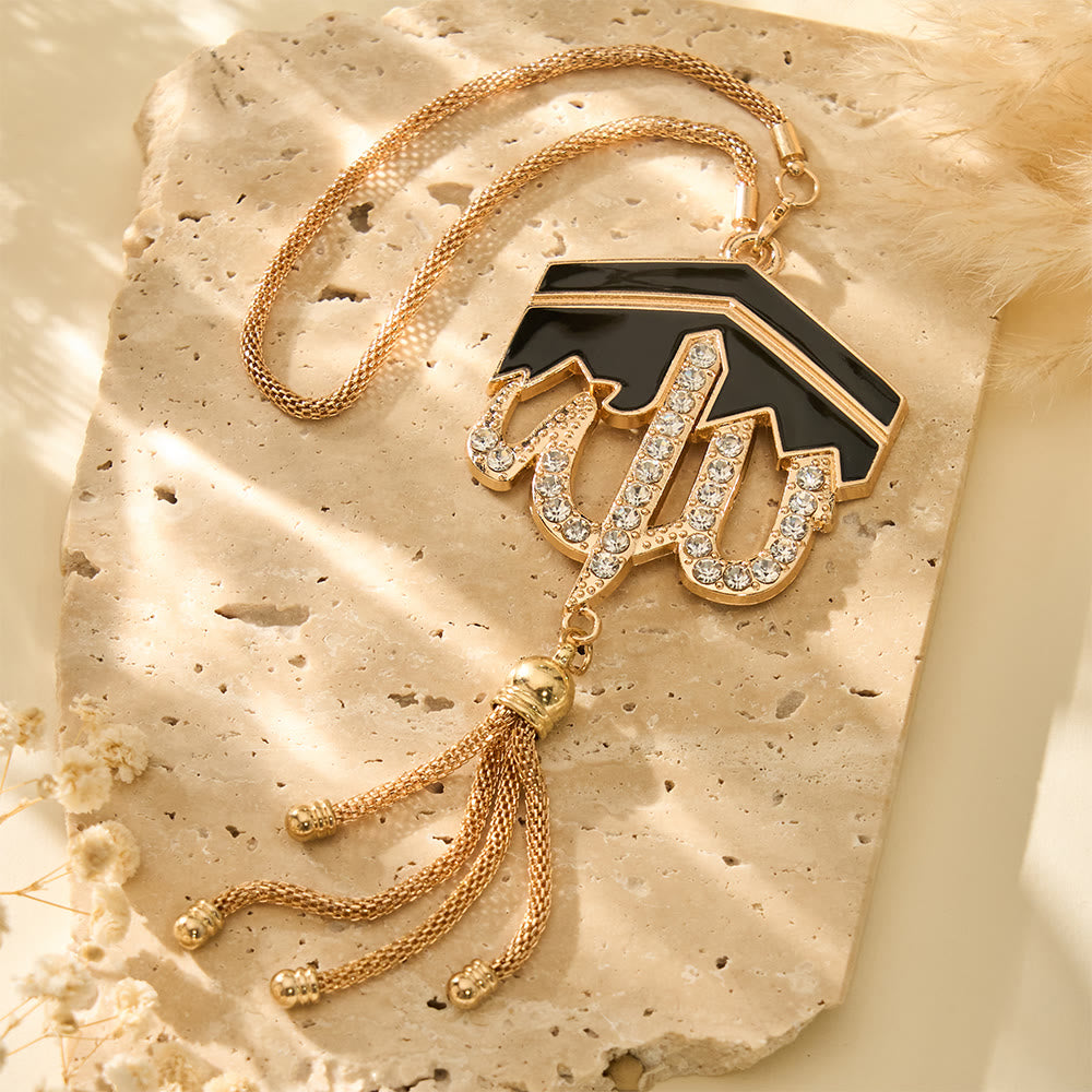 HilalHaven Kaaba Silhouette Allah Enamel Tassel Car Pendant - image 11
