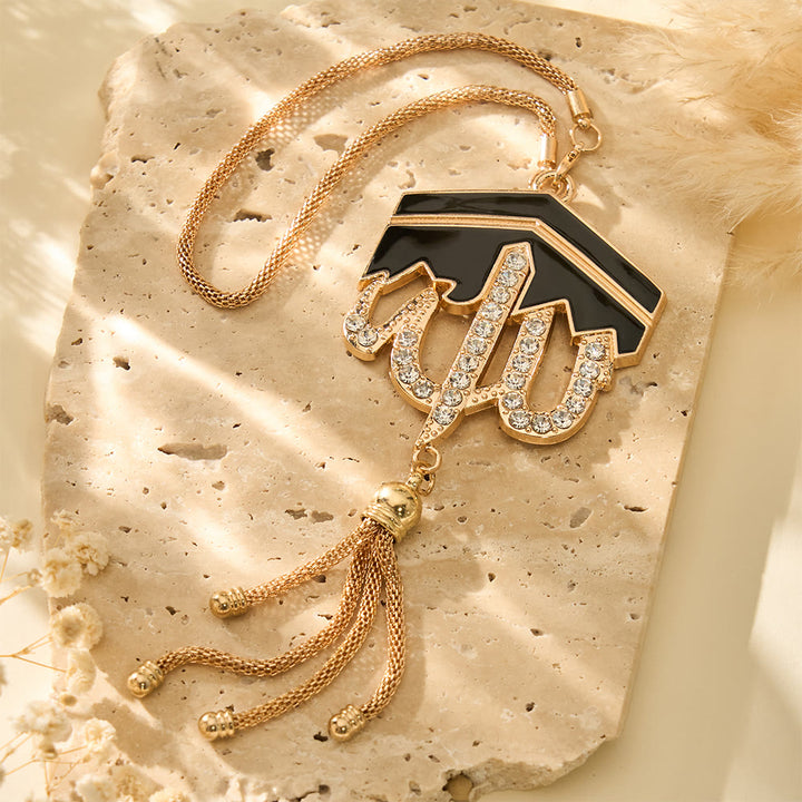 HilalHaven Kaaba Silhouette Allah Enamel Tassel Car Pendant - image 11