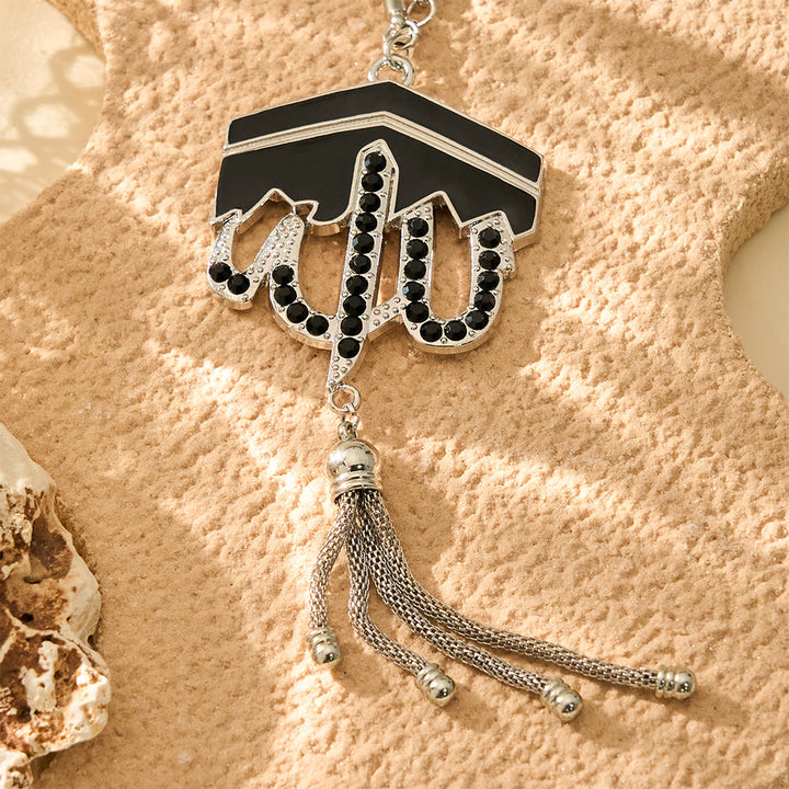 HilalHaven Kaaba Silhouette Allah Enamel Tassel Car Pendant - image 14