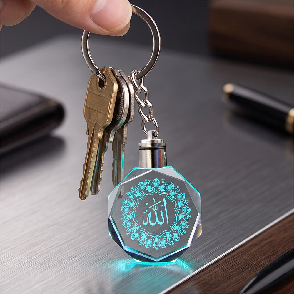 HilalHaven Luminous Vessel Faceted Crystal Engraved Keychain - image 2