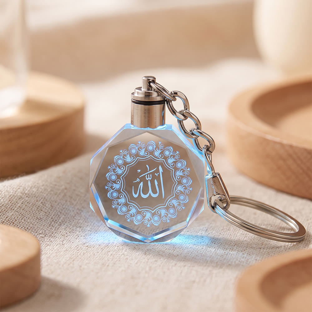 HilalHaven Luminous Vessel Faceted Crystal Engraved Keychain - image 3