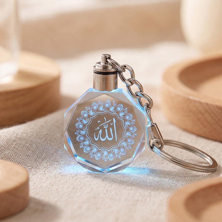 HilalHaven Luminous Vessel Faceted Crystal Engraved Keychain - image 3