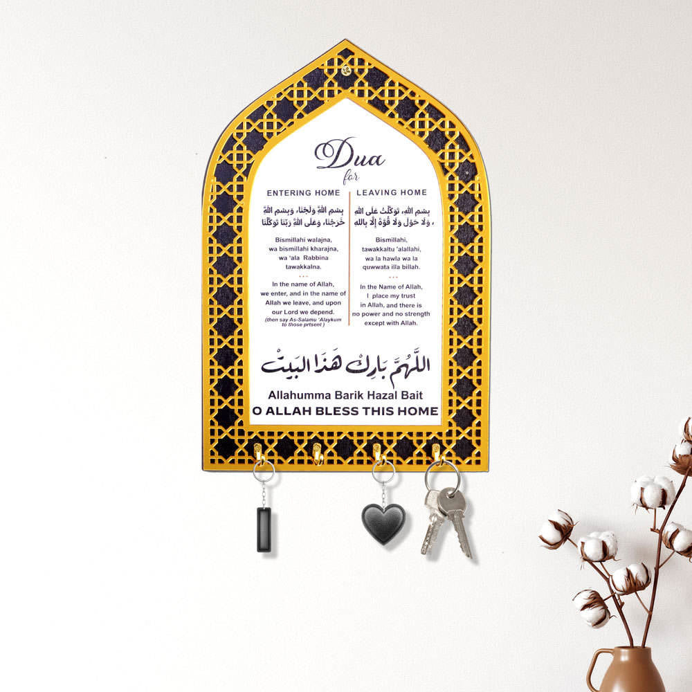 HilalHaven Homeward Charm Geometric Arch Key Holder - Golden - image 2