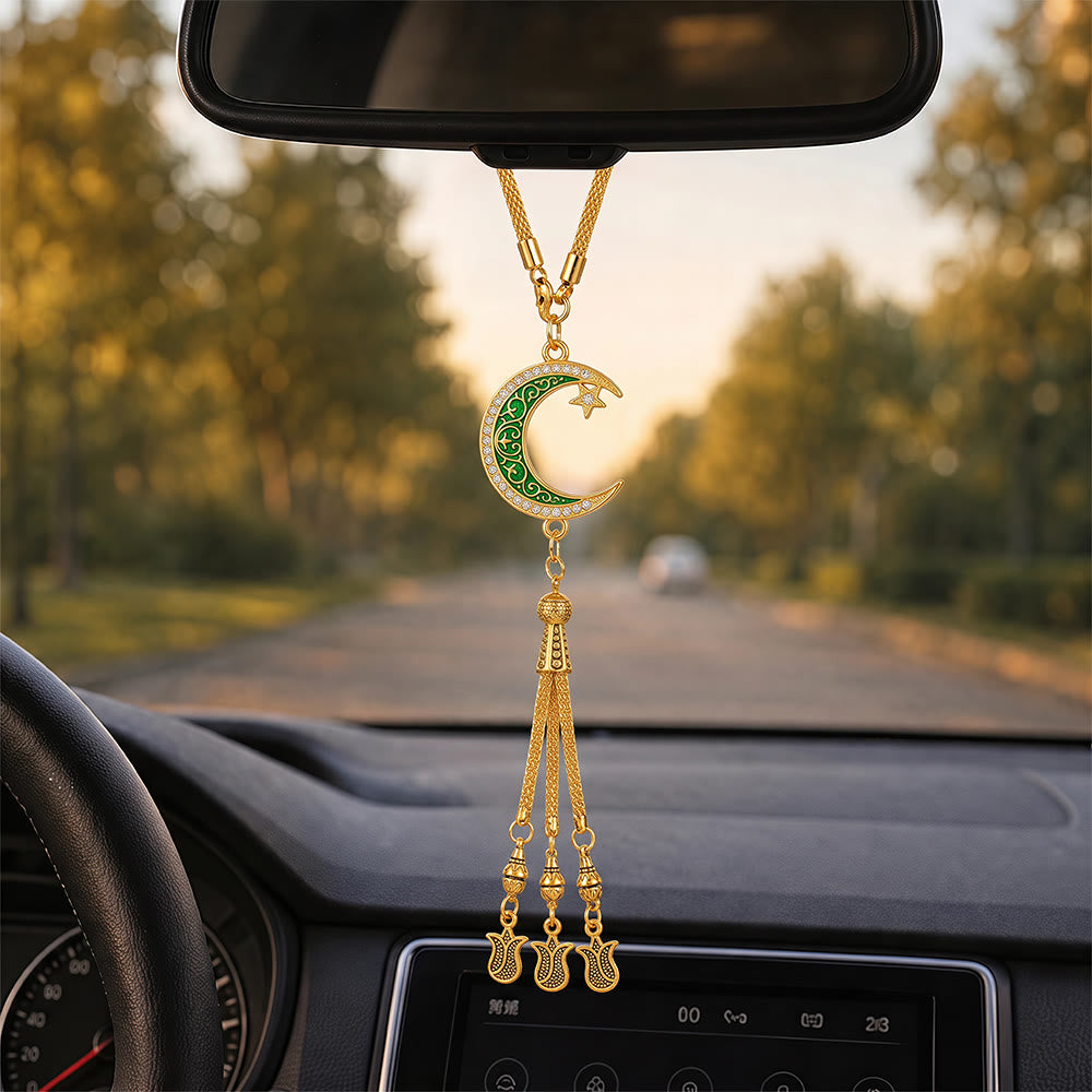 HilalHaven Twilight Drape Ornate Tassel Car Pendant - image 0