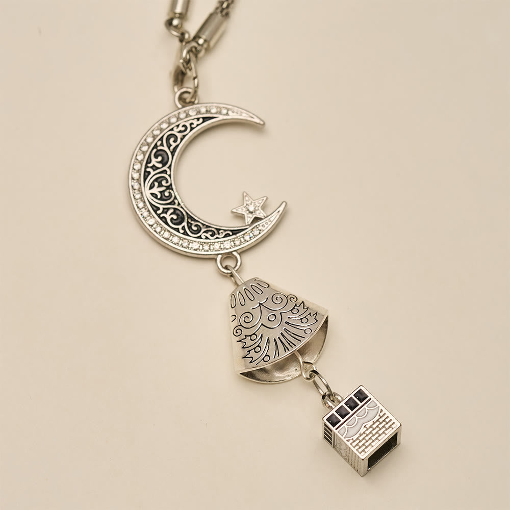 HilalHaven Lunar Passage Filigree Multi‑Charm Car Hanging - image 11