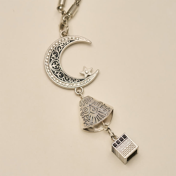 HilalHaven Lunar Passage Filigree Multi‑Charm Car Hanging - image 11