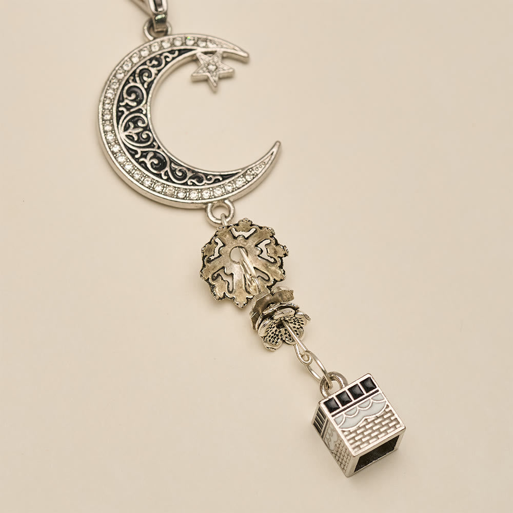 HilalHaven Lunar Passage Filigree Multi‑Charm Car Hanging - image 4