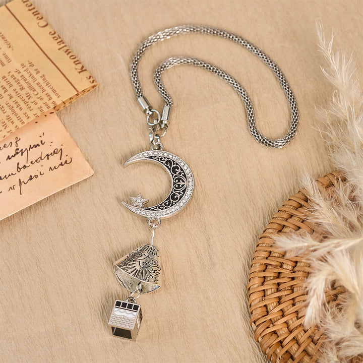 HilalHaven Lunar Passage Filigree Multi‑Charm Car Hanging - image 8