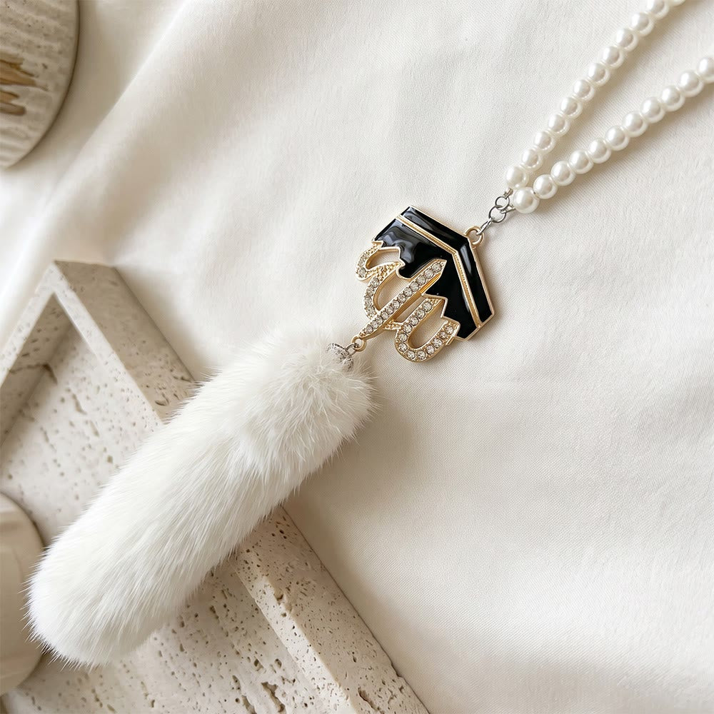 HilalHaven Velvet Devotion Enamel‑Alloy Car Pendant - Rose Golden - image 6