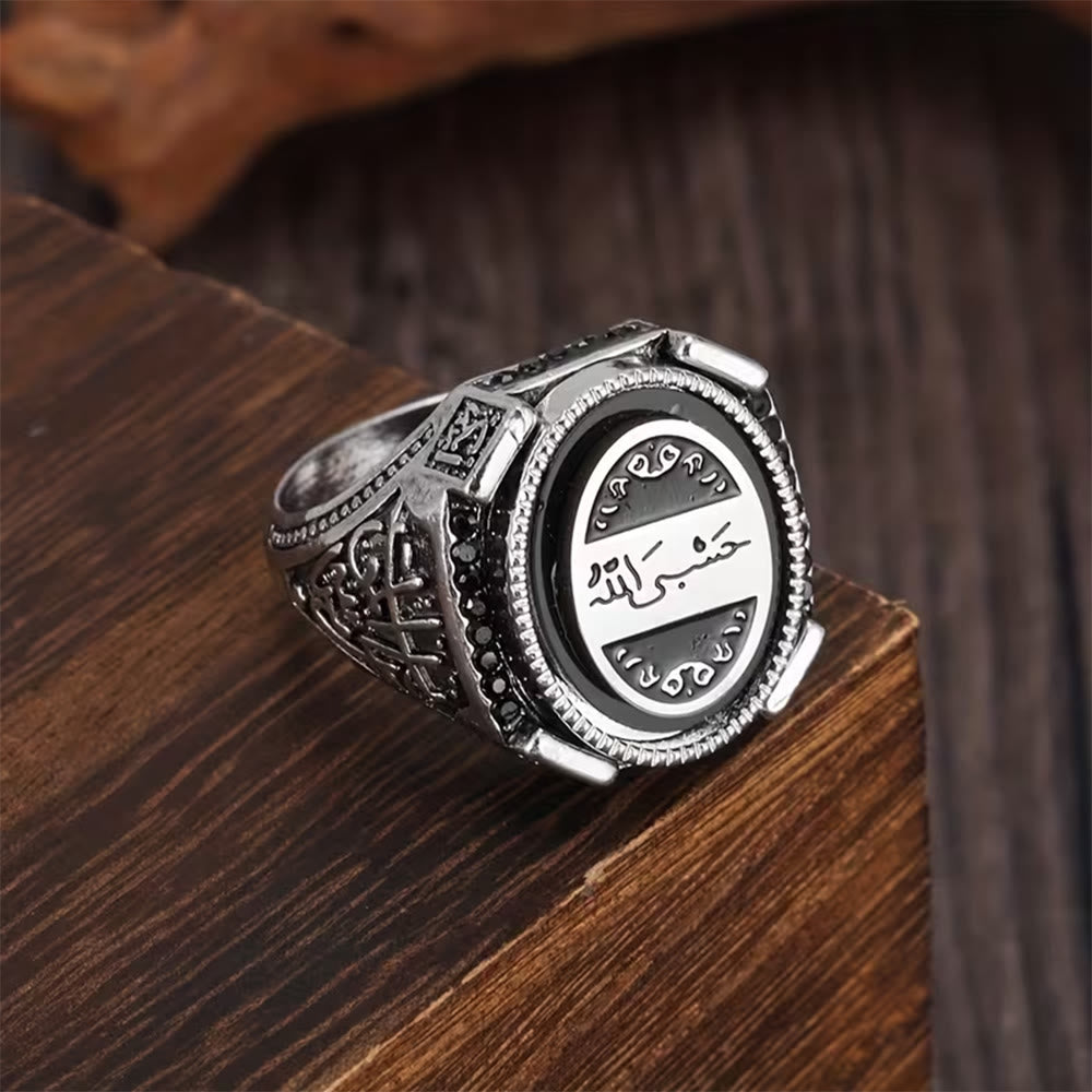 FREE Today: Vintage Crest Engraved Oval Signet Ring — Ornate Geometric‑Carved Copper Band - image 10
