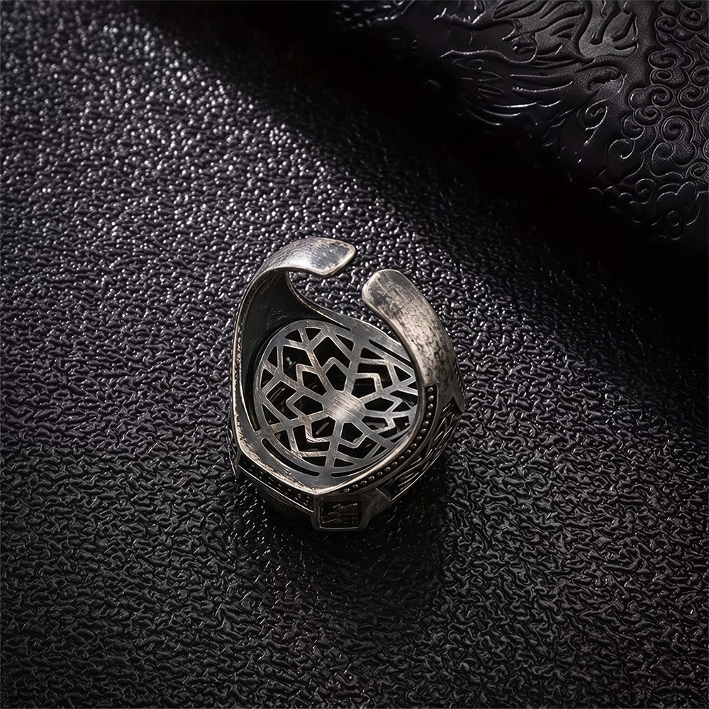 FREE Today: Vintage Crest Engraved Oval Signet Ring — Ornate Geometric‑Carved Copper Band - image 18