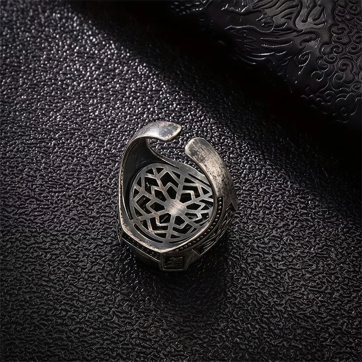 FREE Today: Vintage Crest Engraved Oval Signet Ring — Ornate Geometric‑Carved Copper Band - image 18