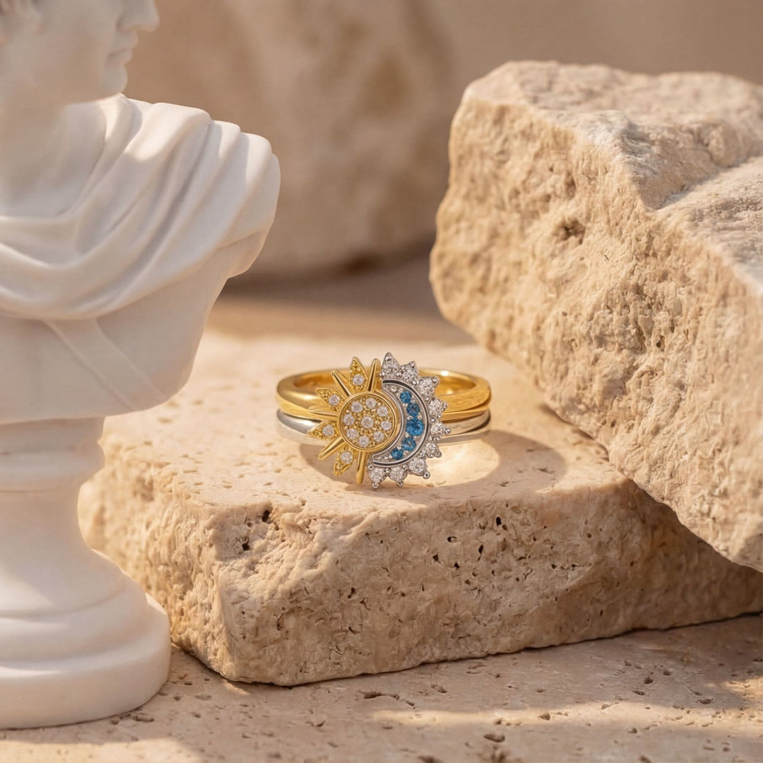 FREE Today: Solar‑Lunar Bond Celestial Jewellery Collection - Ring Set - image 14