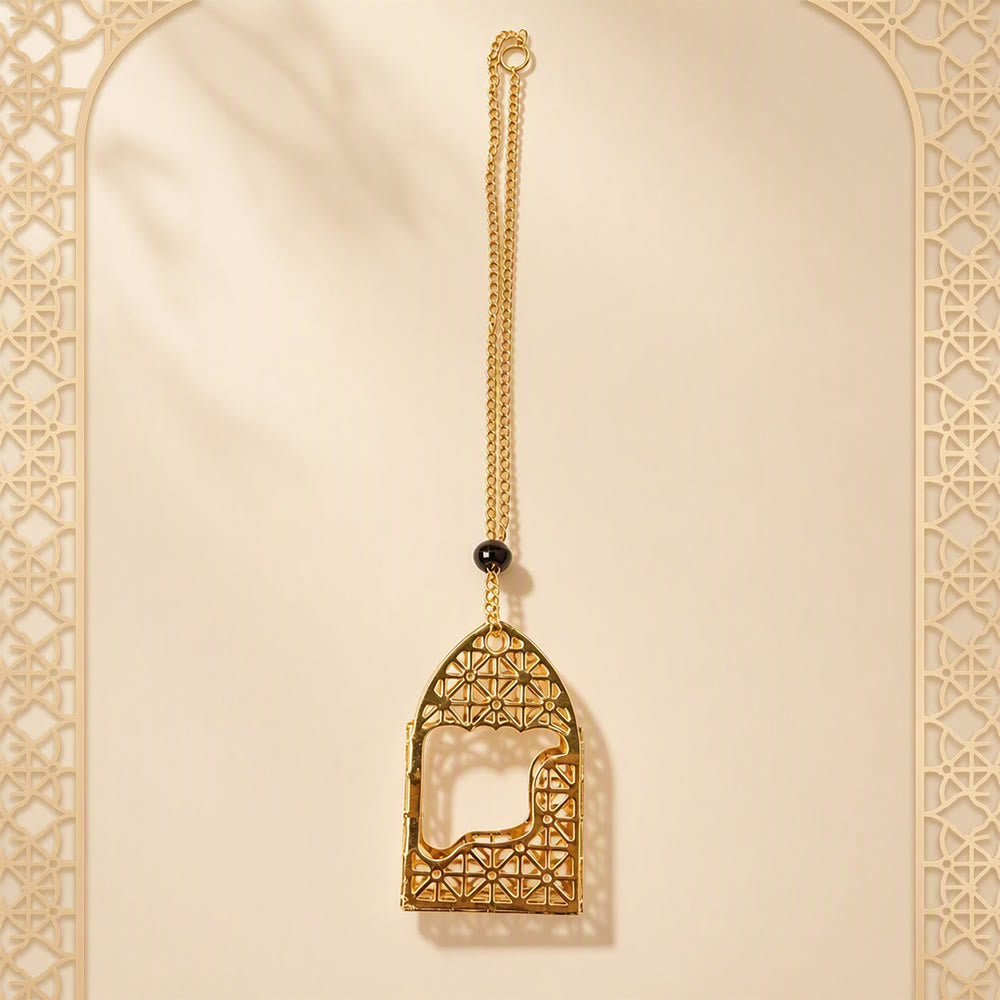 HilalHaven Arch Haven Lattice‑Cut Arch‑Shaped Car Pendant - image 5