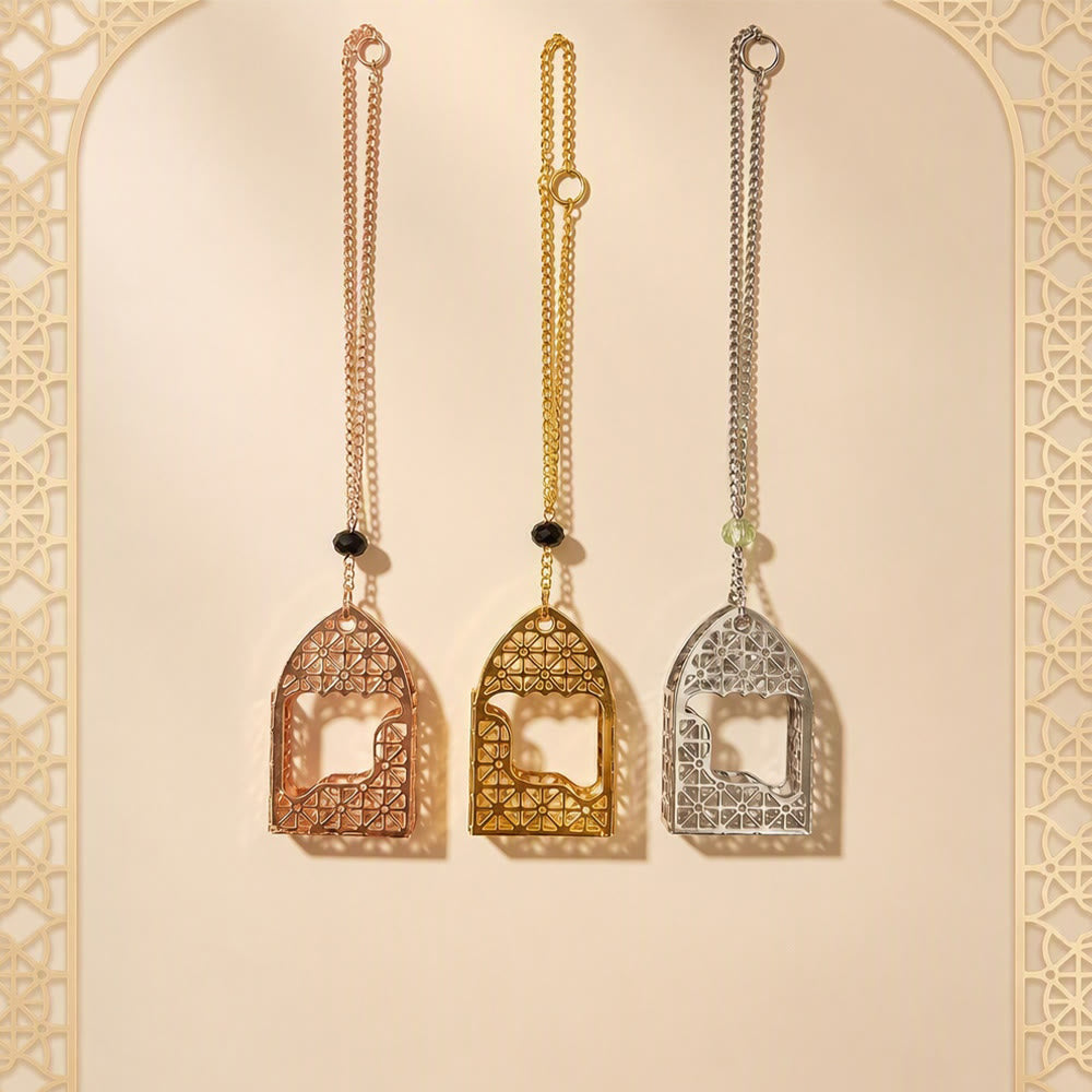 HilalHaven Arch Haven Lattice‑Cut Arch‑Shaped Car Pendant - image 4