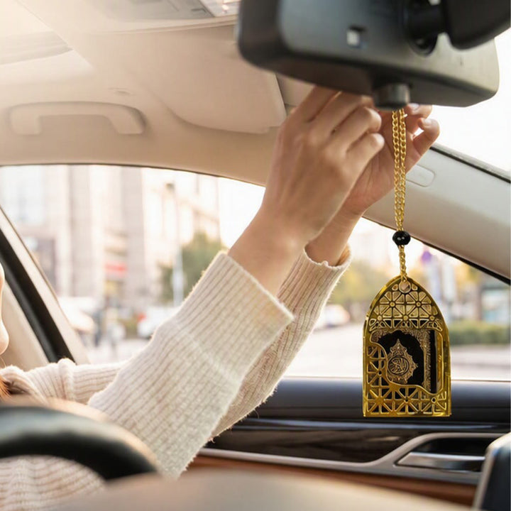 HilalHaven Arch Haven Lattice‑Cut Arch‑Shaped Car Pendant - image 1