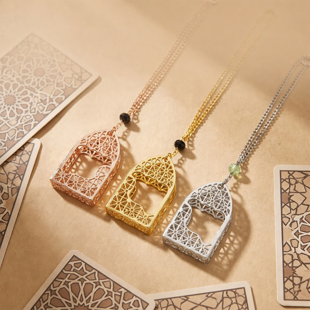HilalHaven Arch Haven Lattice‑Cut Arch‑Shaped Car Pendant - image 3