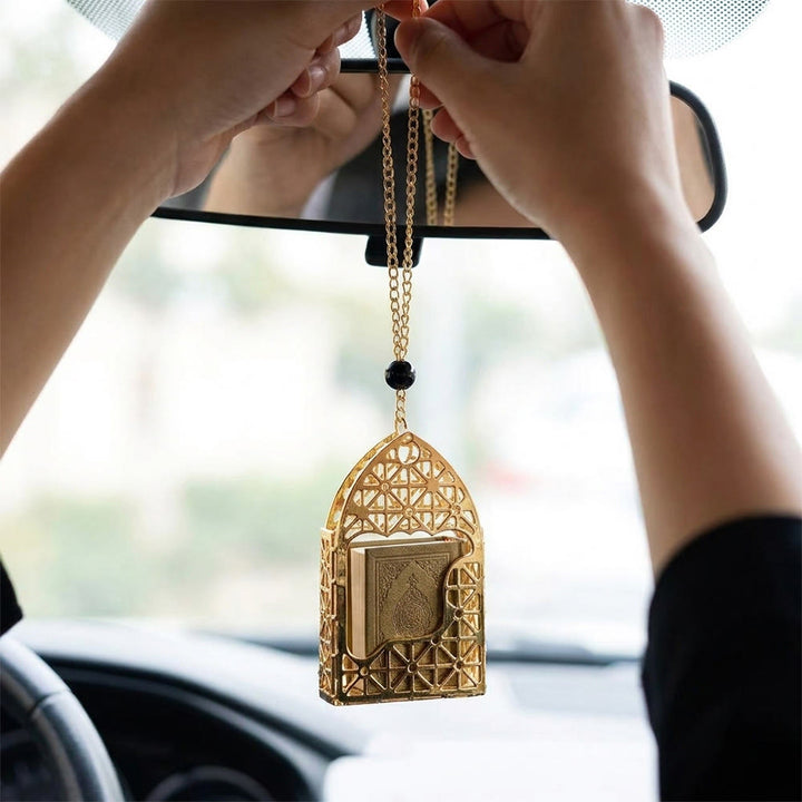 HilalHaven Arch Haven Lattice‑Cut Arch‑Shaped Car Pendant - image 9