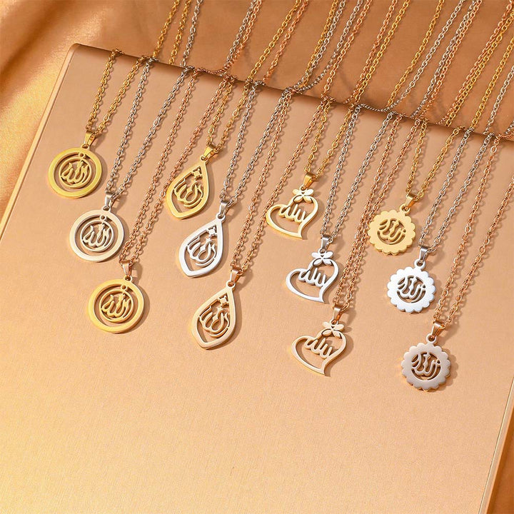 HilalHaven Sacred Whisper Allah Cut‑Out Calligraphic Pendant Necklace - image 0