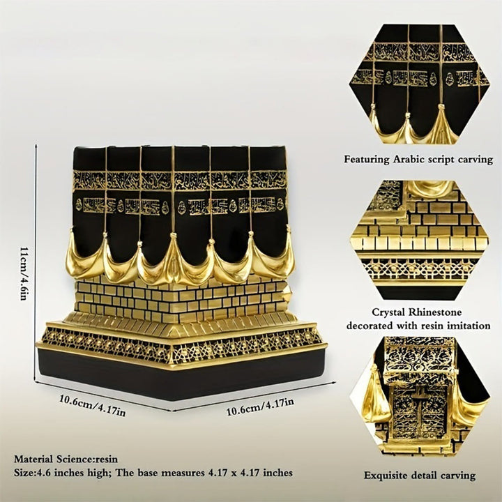 HilalHaven Sacred Horizon Cube‑Shaped Resin Table Sculpture — Ornate Detailed Desktop Decor Statue - image 7