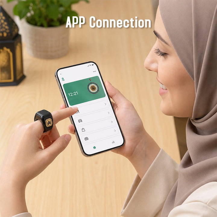HilalHaven Remembrance Rhythm App‑Connected Smart Tasbih Ring — Bluetooth Dhikr Counter with Prayer Reminder - image 1