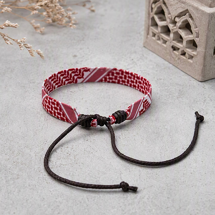 HilalHaven Heritage Weave Palestine Keffiyeh Unisex Woven Fabric Bracelet - image 5