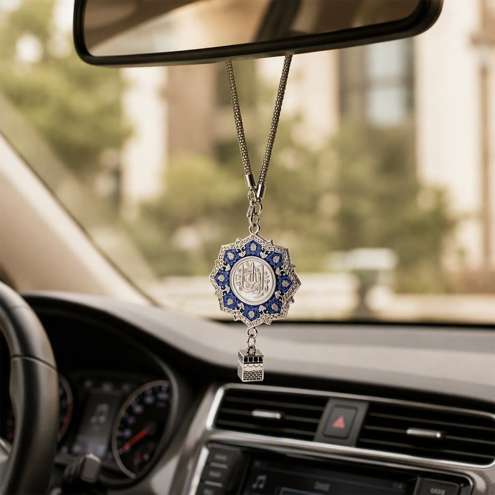 HilalHaven "Rosette Whisper" Octagonal Floral Car Pendant - image 7