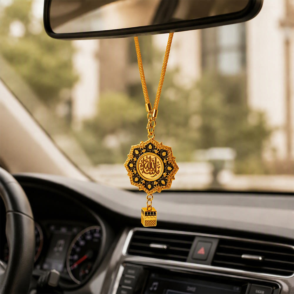 HilalHaven "Rosette Whisper" Octagonal Floral Car Pendant - image 10