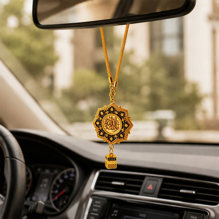 HilalHaven "Rosette Whisper" Octagonal Floral Car Pendant - image 10
