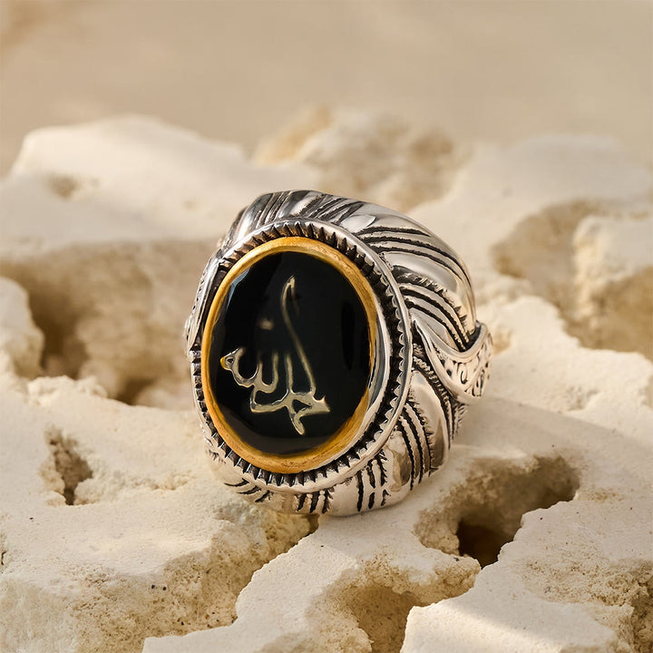 FREE Today: Noble Trace Ornate Oval Signet Ring - Silver - image 2