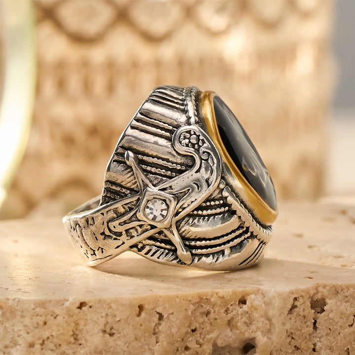 FREE Today: Noble Trace Ornate Oval Signet Ring - image 4