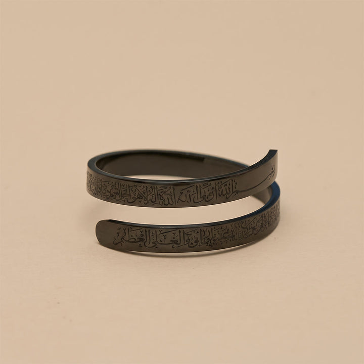 HilalHaven Whispering Line Open‑Band Engraved Ring - image 3