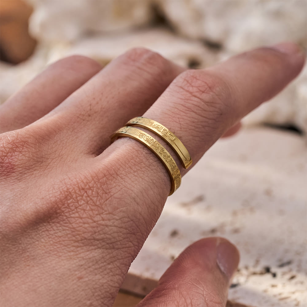 HilalHaven Whispering Line Open‑Band Engraved Ring - image 10