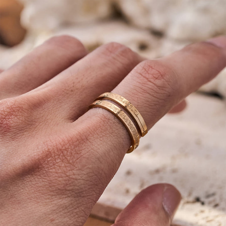 HilalHaven Whispering Line Open‑Band Engraved Ring - image 4