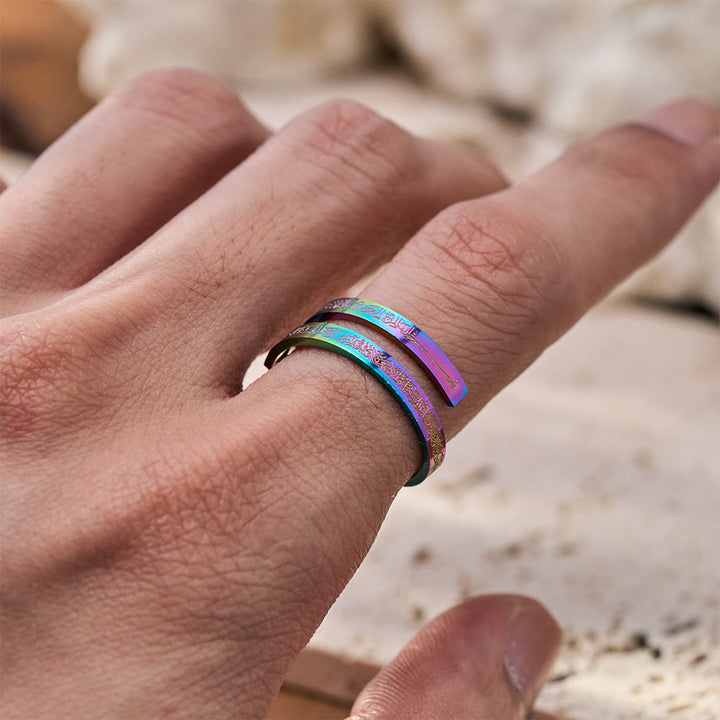 HilalHaven Whispering Line Open‑Band Engraved Ring - image 13
