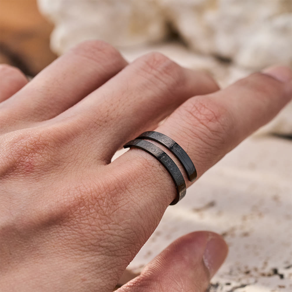HilalHaven Whispering Line Open‑Band Engraved Ring - image 0