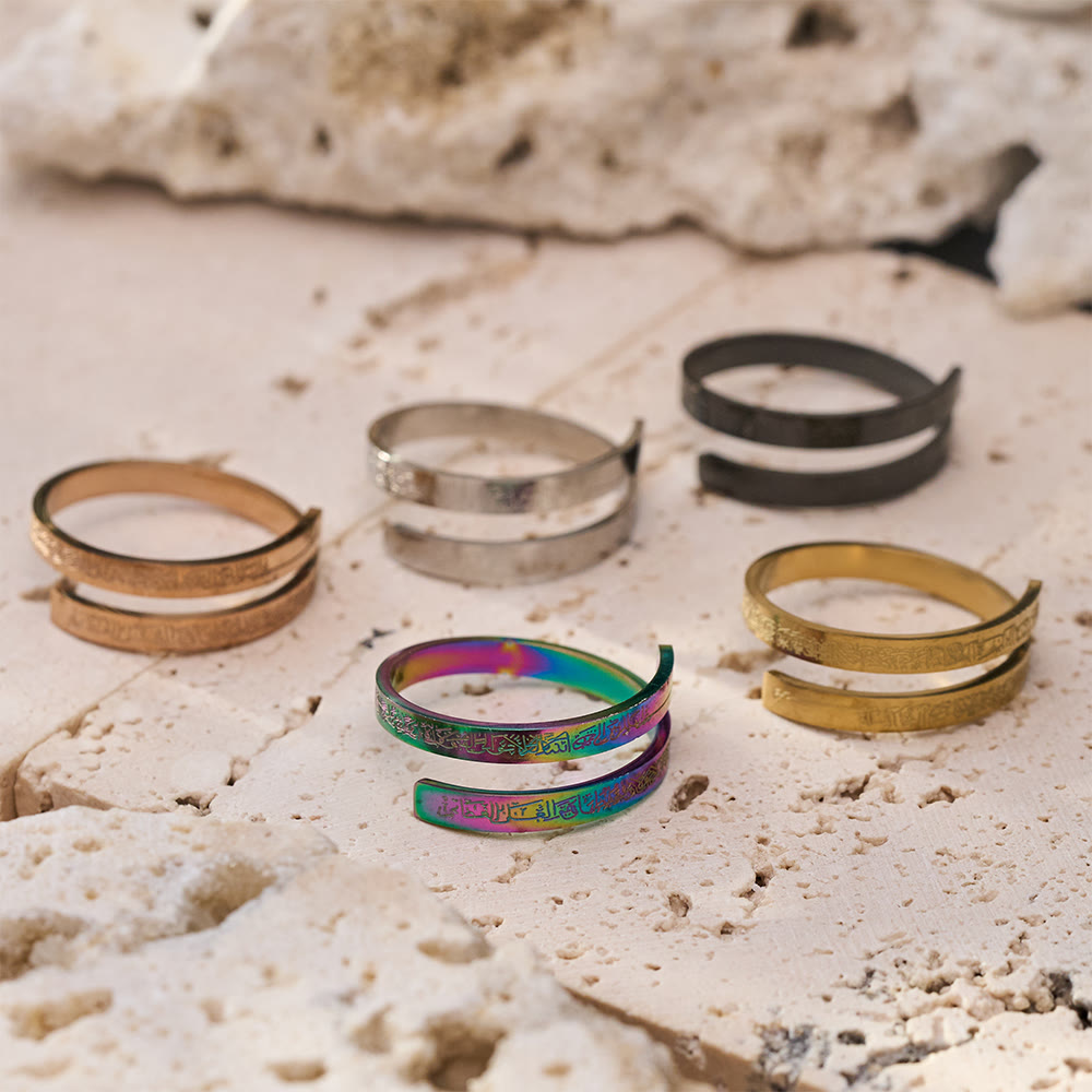 HilalHaven Whispering Line Open‑Band Engraved Ring - image 1