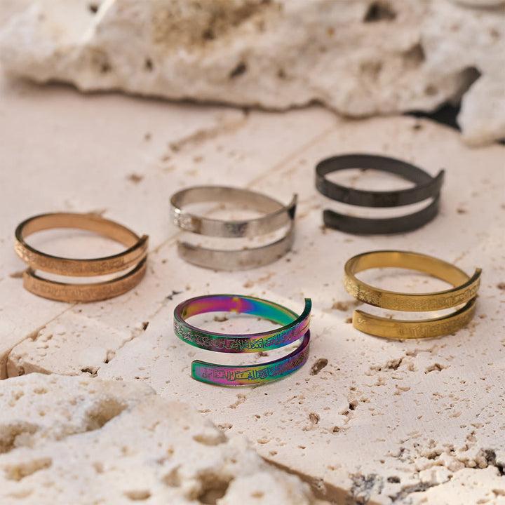 HilalHaven Whispering Line Open‑Band Engraved Ring - image 1